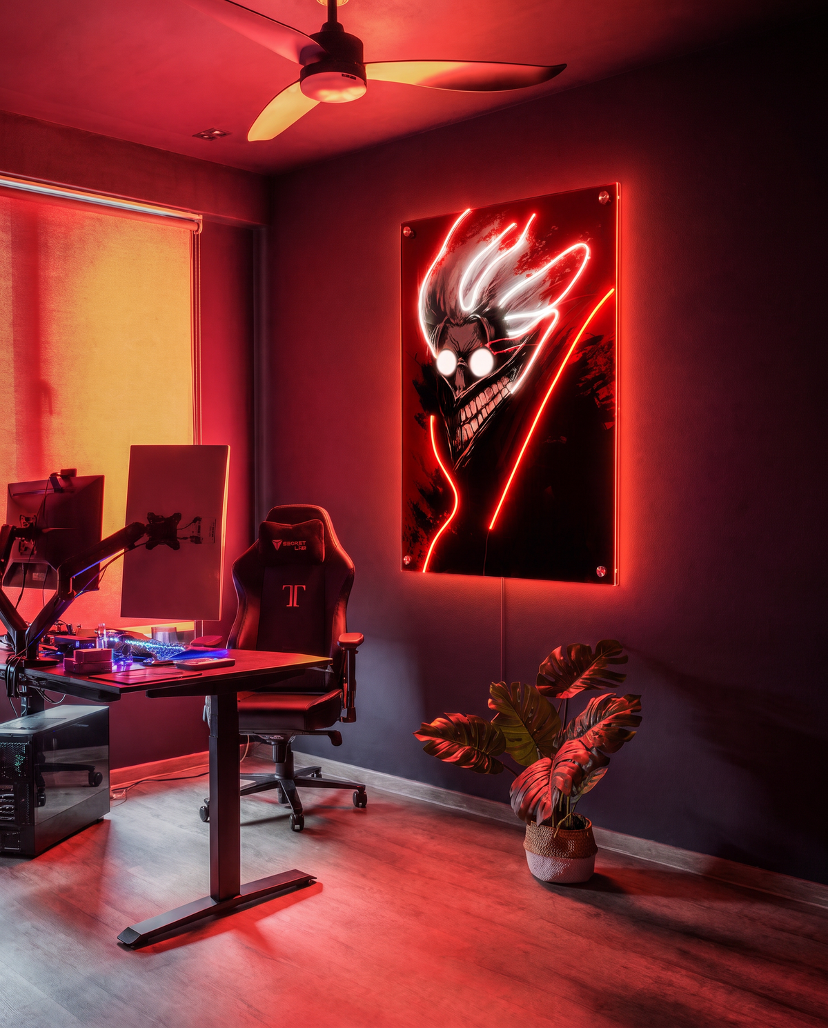 Dandadan Demon LED Neon Wall Art