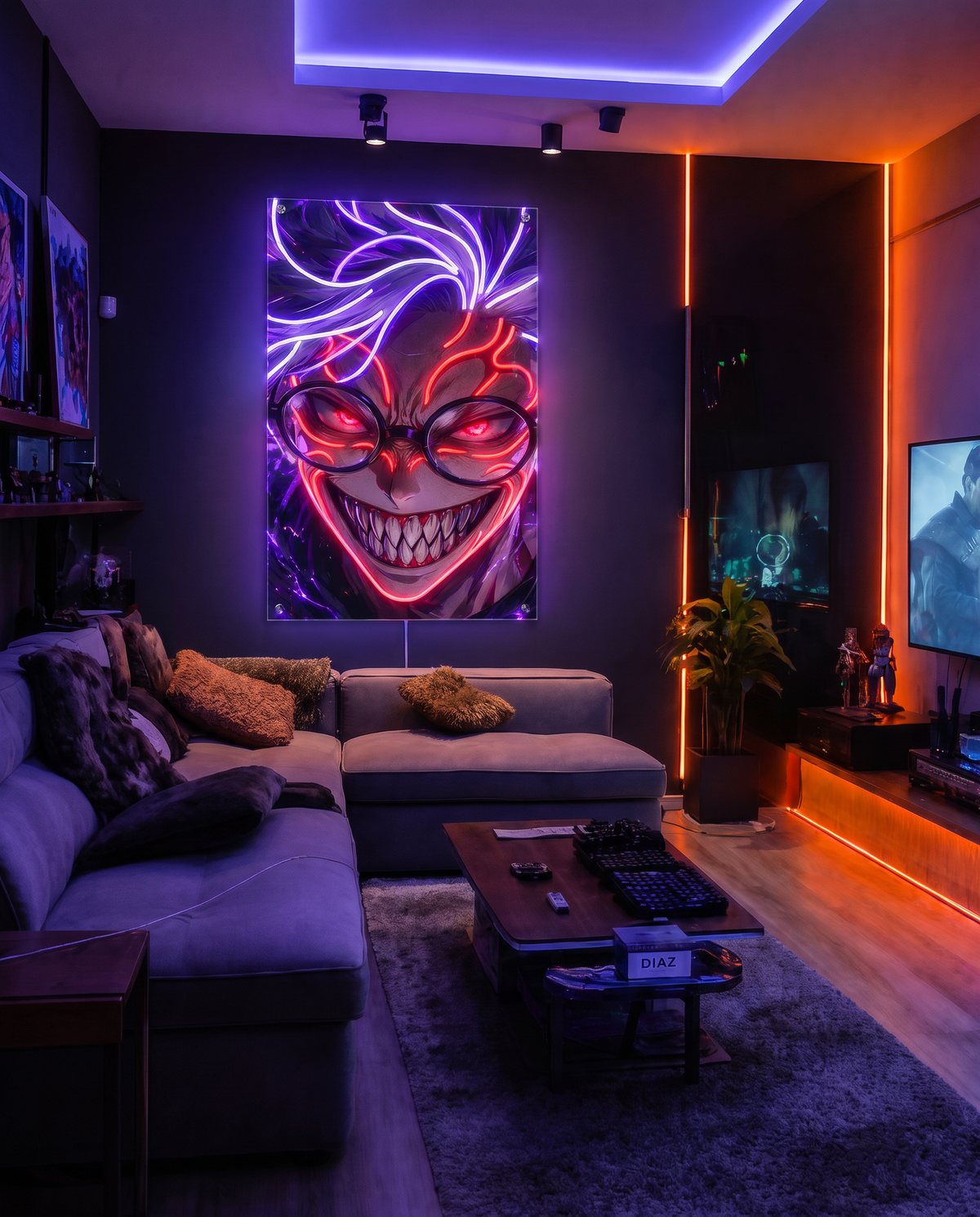 Demon LED Neon Wall Art - Premium Custom LED Neon Artwork
