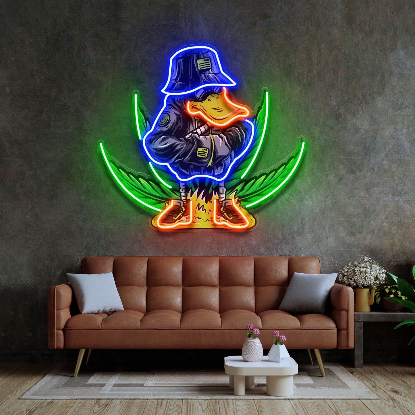 Duck In Weed LED Neon Sign Light Pop Art