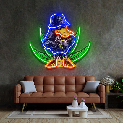 Duck In Weed LED Neon Sign Light Pop Art