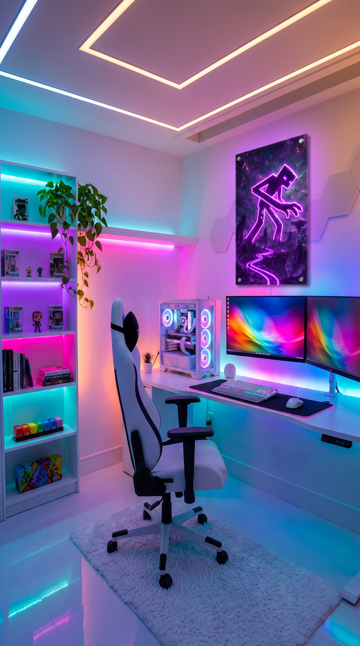 Block Creature LED Neon Wall Art - Premium Custom LED Neon Artwork