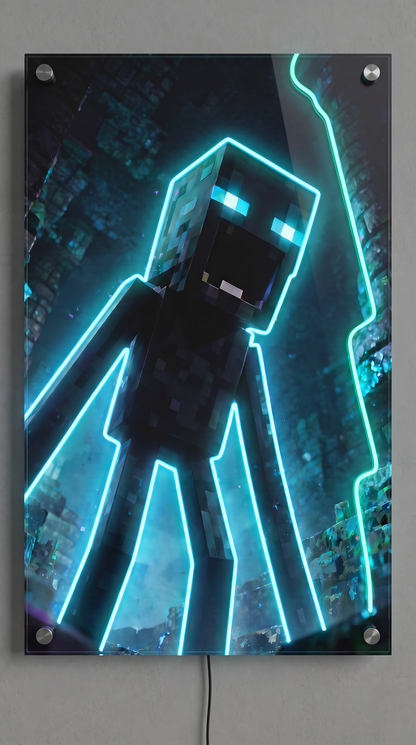 Blockman LED Neon Wall Art - Premium Custom LED Neon Artwork