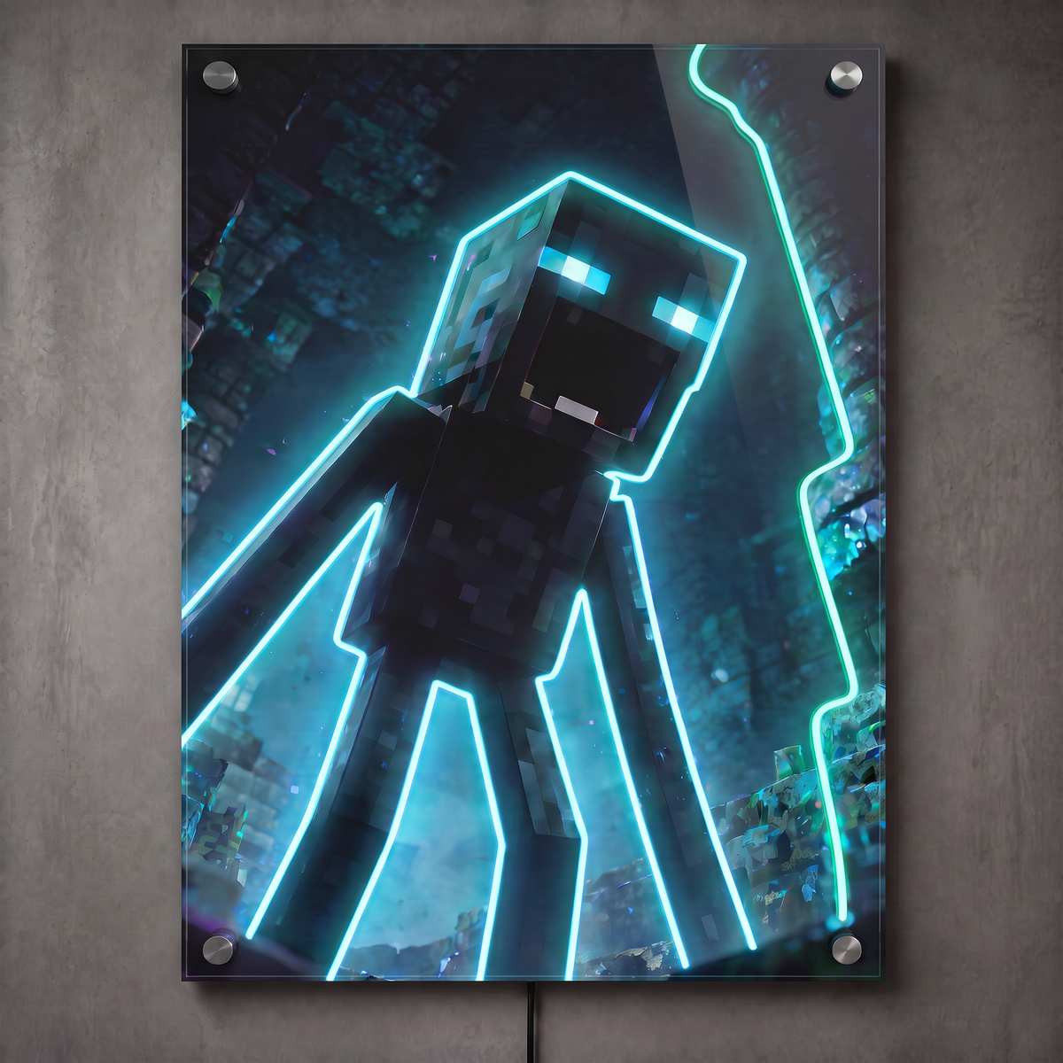 Blockman LED Neon Wall Art - Premium Custom LED Neon Artwork