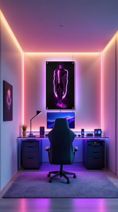 Enderman inspired LED Neon Wall Art - Premium Custom LED Neon Artwork