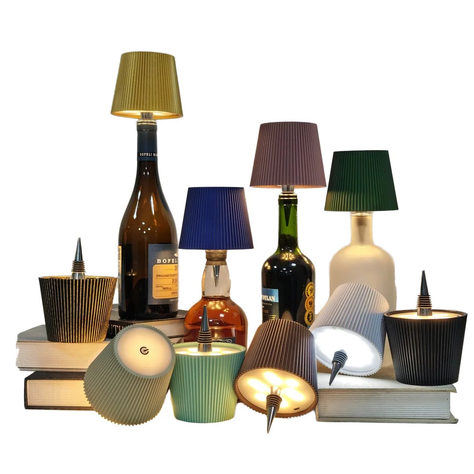 Wireless Bottle Table Lamp Touch Control With Three Colors