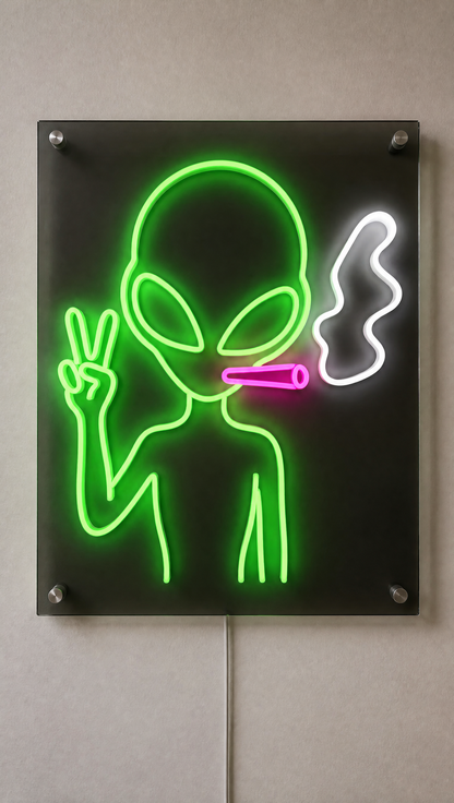Alien Neon Wall Art - Premium Custom LED Neon Artwork