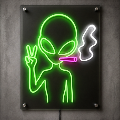 Alien Neon Wall Art - Premium Custom LED Neon Artwork