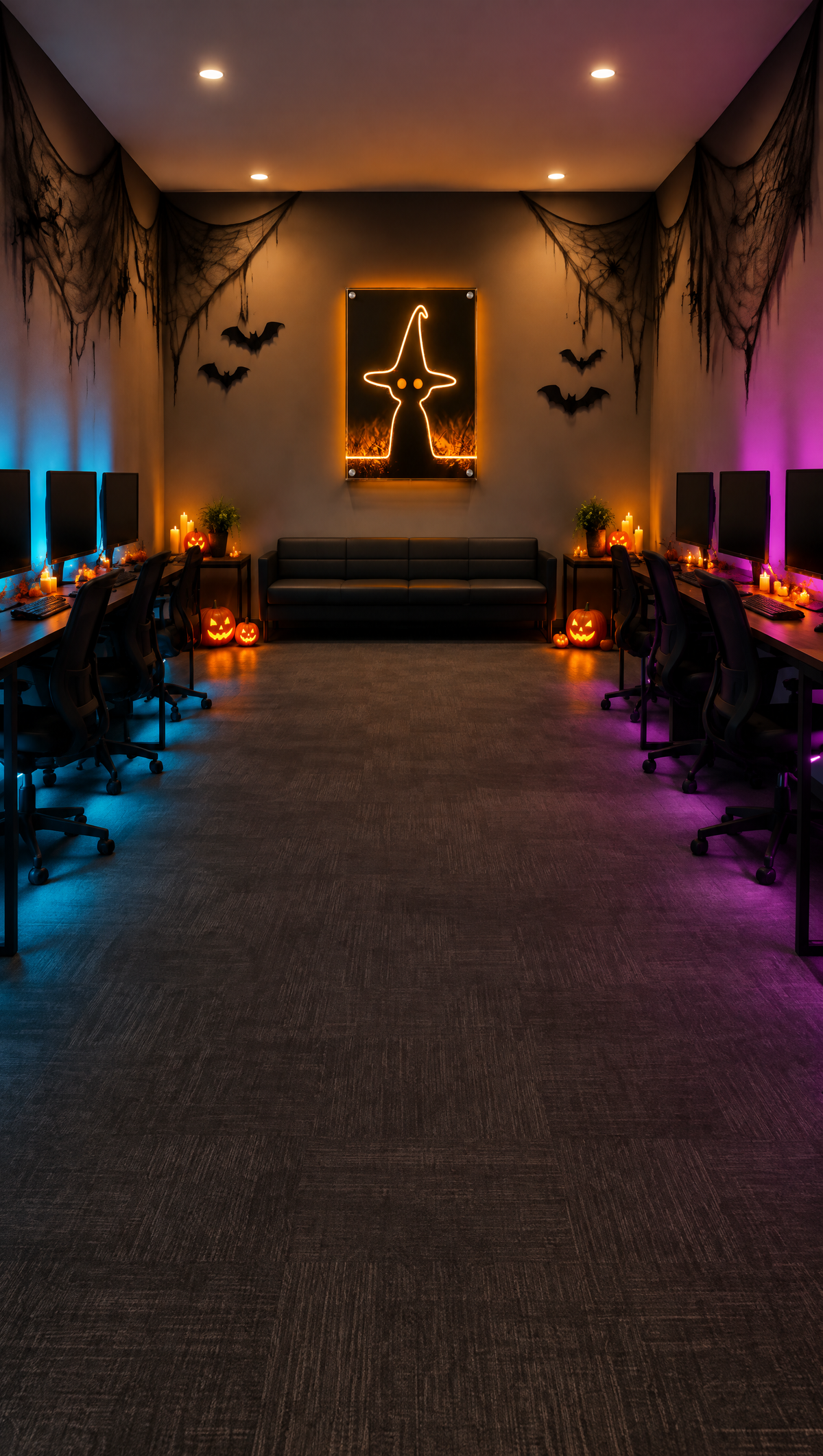 Halloween Witch Neon Wall Art - Premium Custom LED Neon Artwork