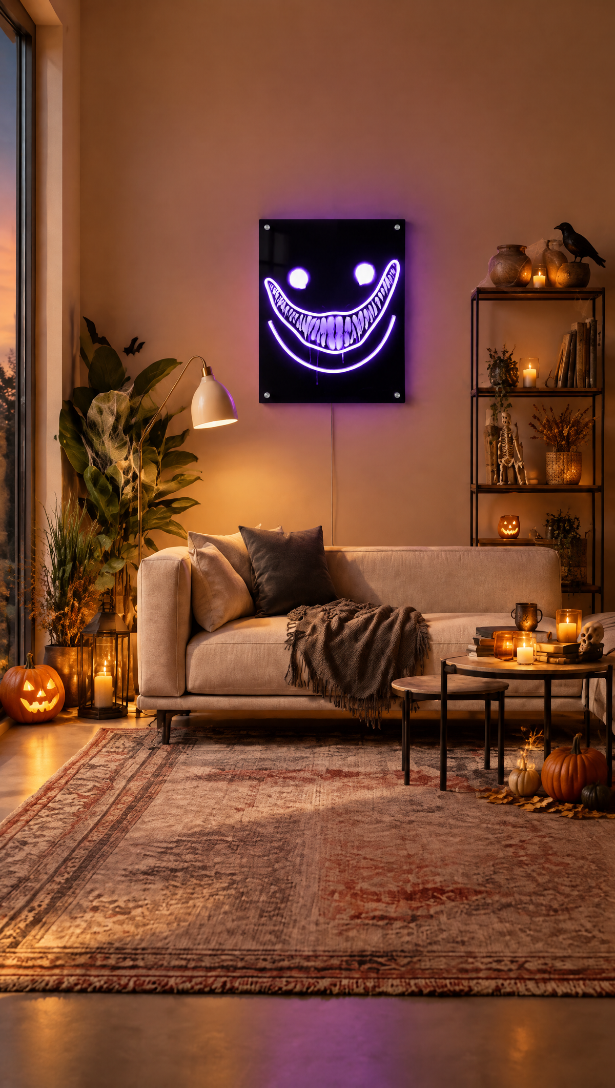 Ghost Face Neon Wall Art - Premium Custom LED Neon Artwork