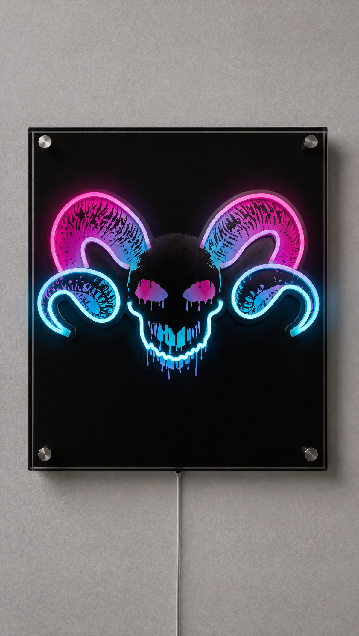 Halloween Demon Neon Wall Art - Premium Custom LED Neon Artwork