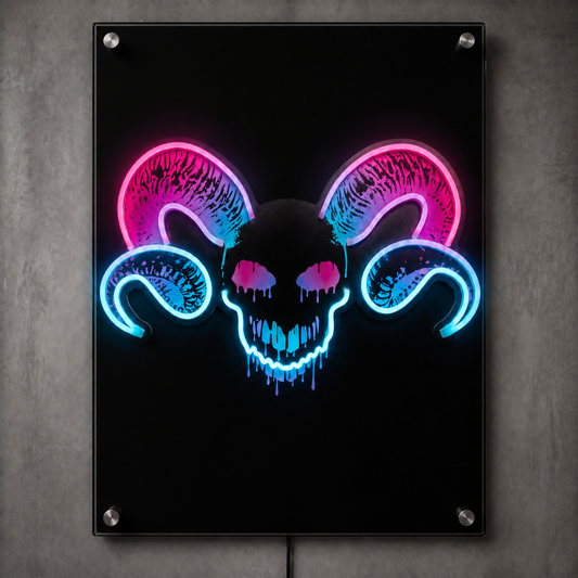 Halloween Demon Neon Wall Art - Premium Custom LED Neon Artwork