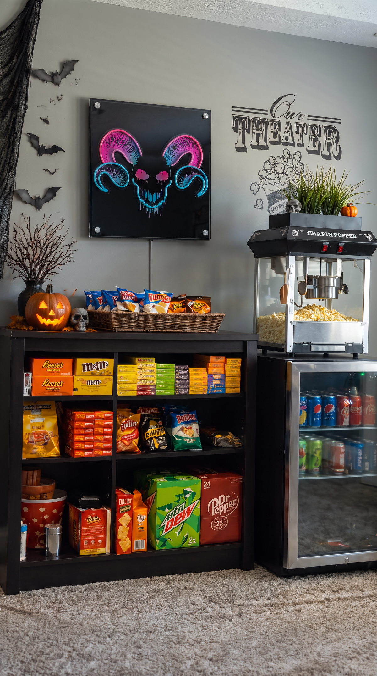 Halloween Demon Neon Wall Art - Premium Custom LED Neon Artwork