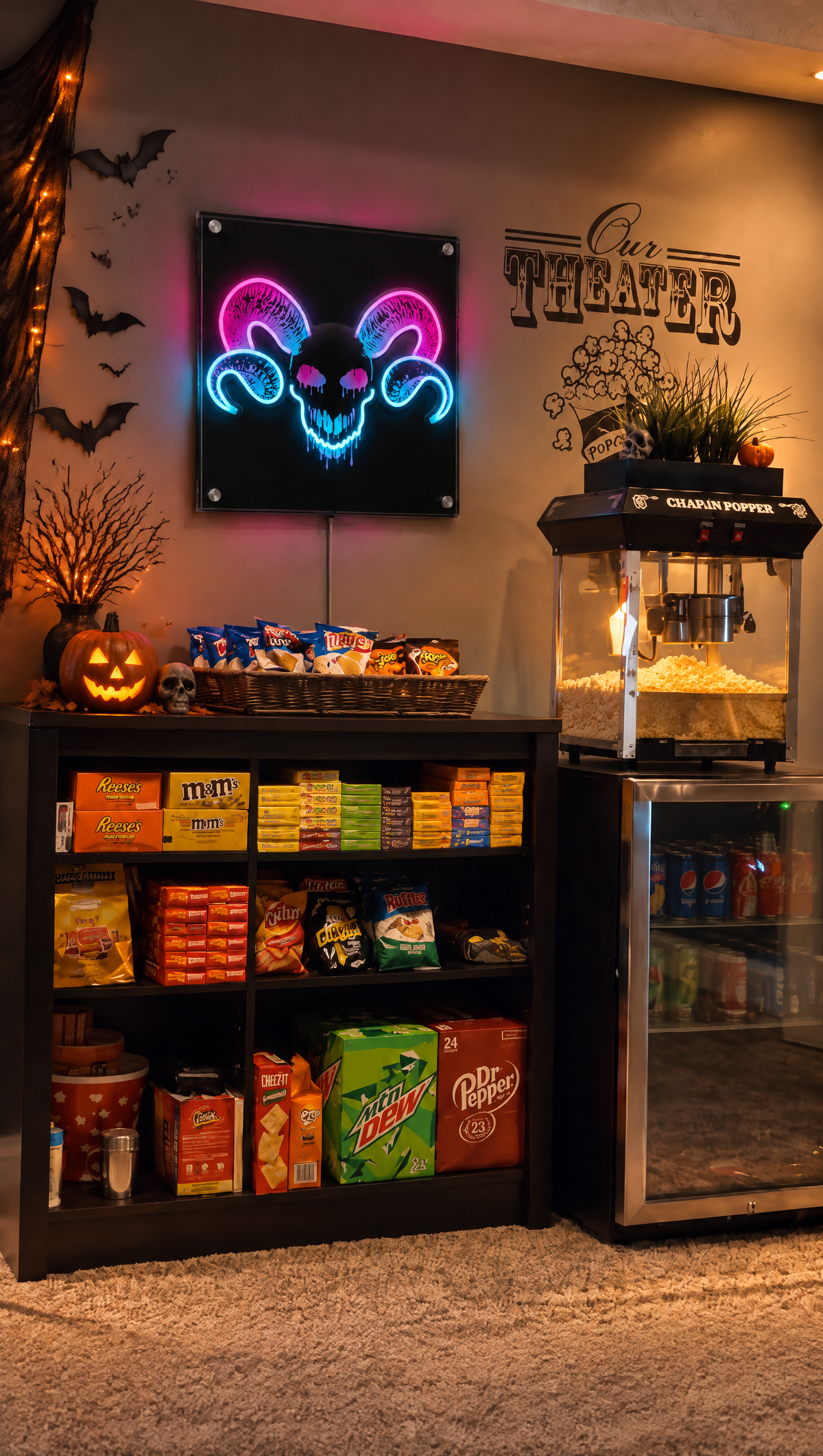 Halloween Demon Neon Wall Art - Premium Custom LED Neon Artwork