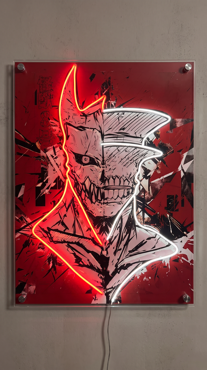Kaiju Half Human Demon LED Neon Wall Art - Premium Custom LED Neon Artwork
