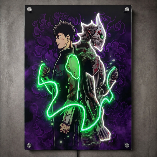 Human and Kaiju LED Neon Wall Art - Premium Custom LED Neon Artwork