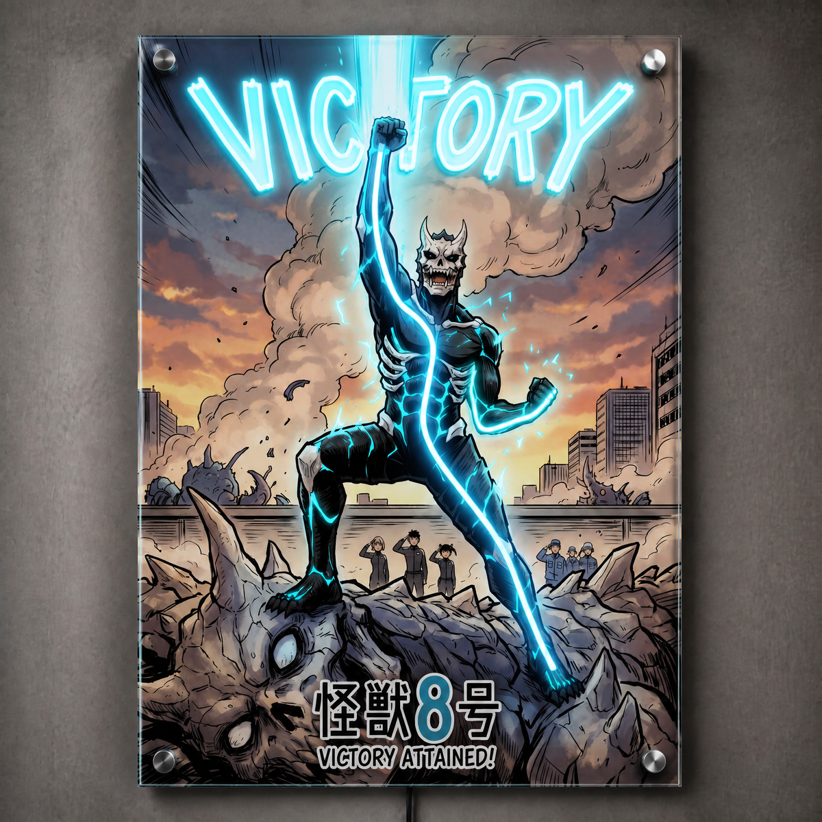 Victory Kaiju LED Neon Wall Art - Premium Custom LED Neon Artwork