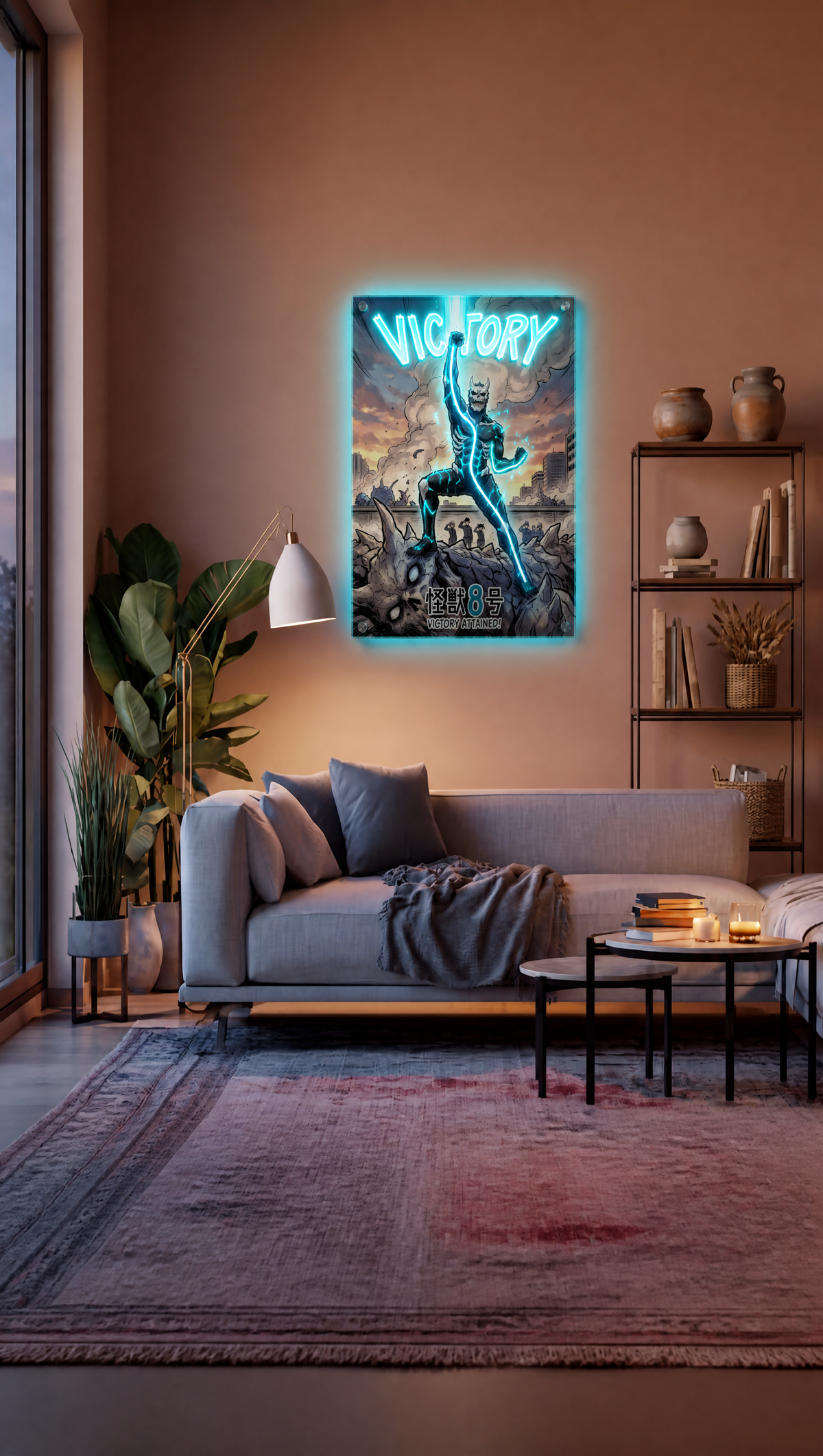 Victory Kaiju LED Neon Wall Art - Premium Custom LED Neon Artwork