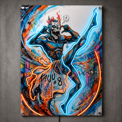 Dancing Kaiju LED Neon Wall Art - Premium Custom LED Neon Artwork