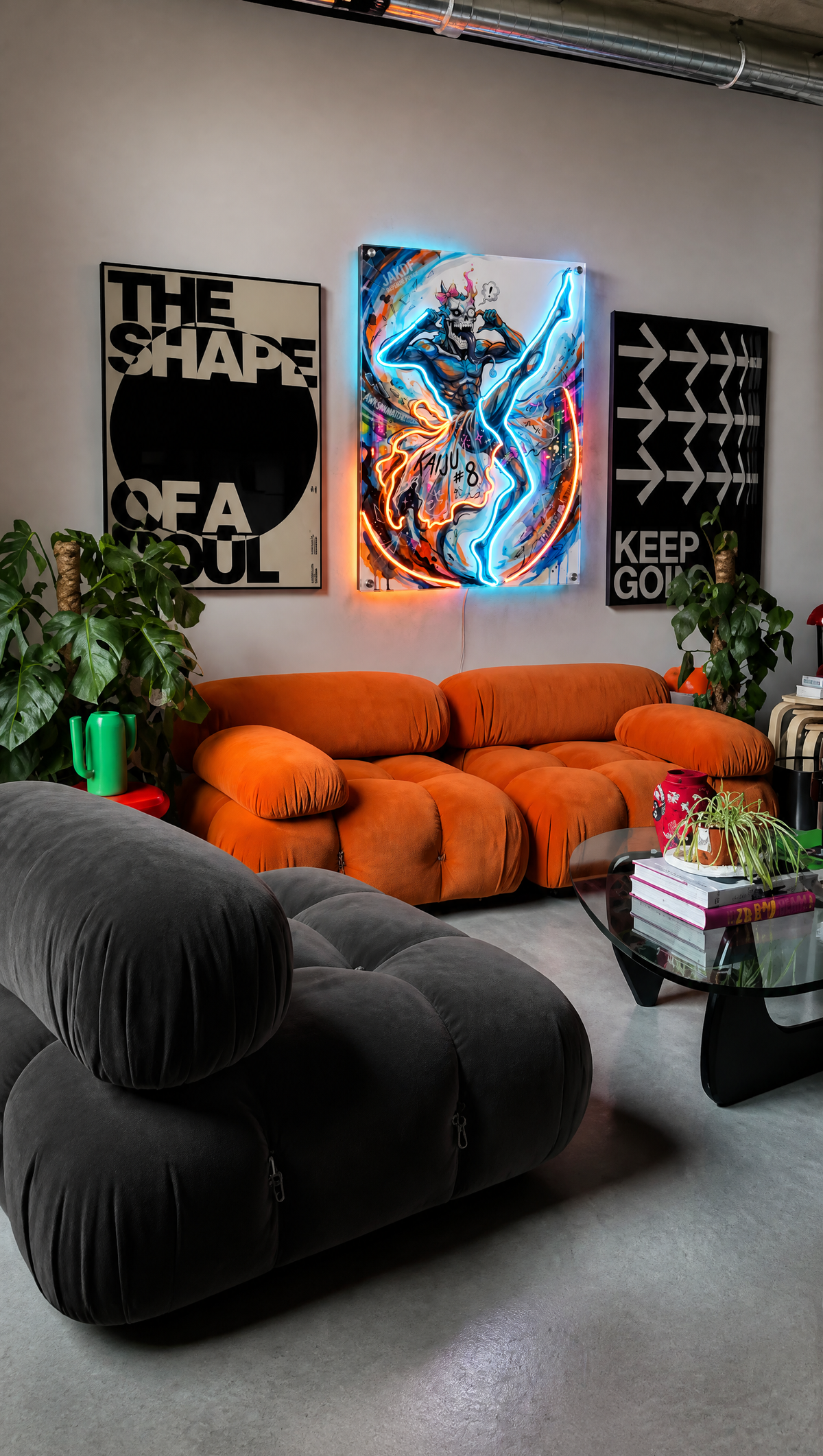 Dancing Kaiju LED Neon Wall Art - Premium Custom LED Neon Artwork