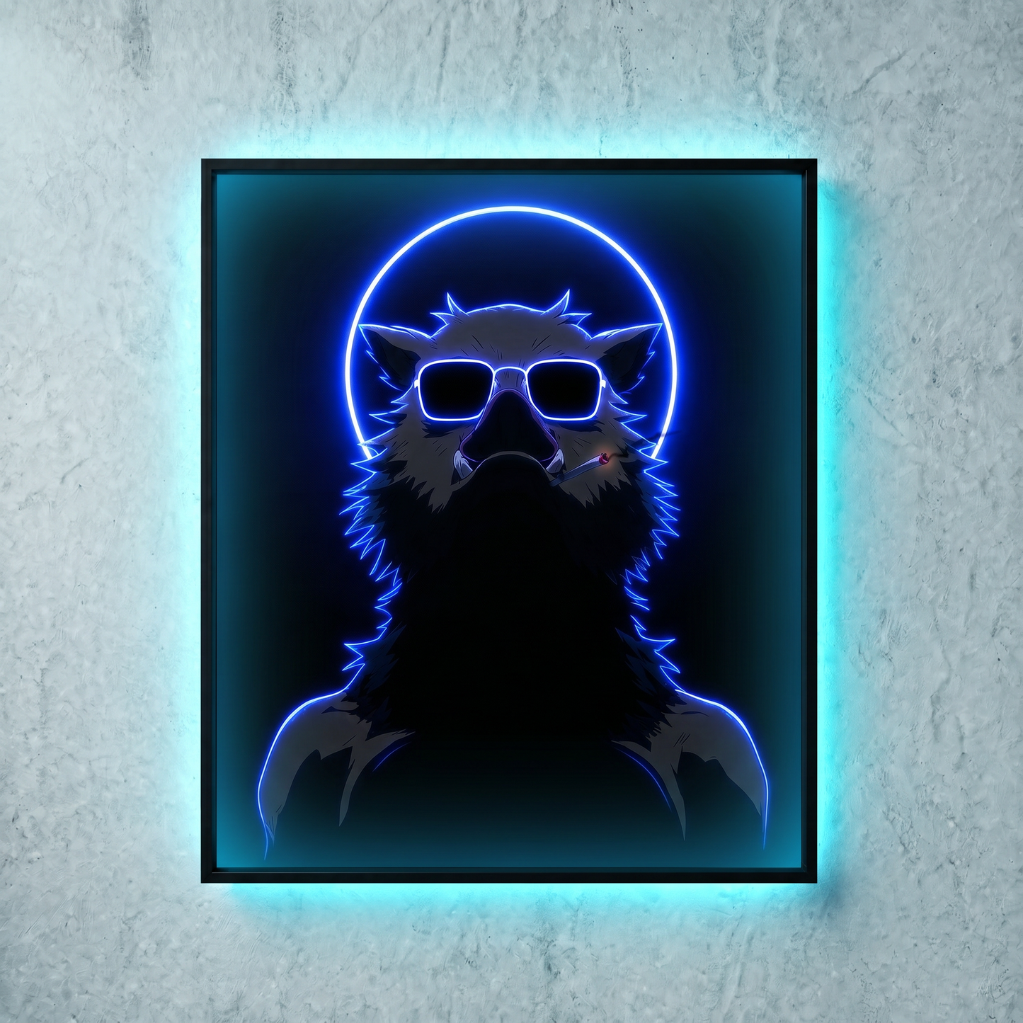 Anime Inosuke Neon Wall Art – UV Printed Custom LED Neon Artwork