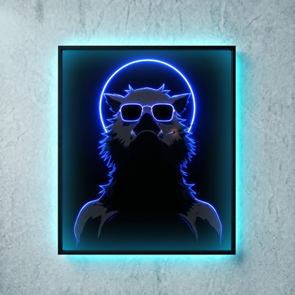 Anime Inosuke Neon Wall Art – UV Printed Custom LED Neon Artwork