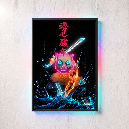 Anime Inosuke 1 Neon Wall Art – UV Printed Custom LED Neon Artwork