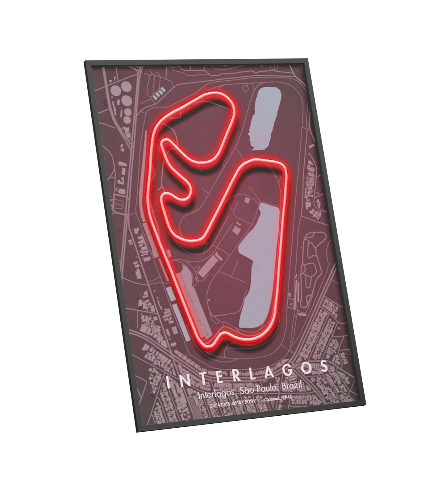 Interlagos Circuit - Brazil Motorsport Race Track LED Neon Sign Art