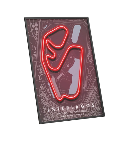 Interlagos Circuit - Brazil Motorsport Race Track LED Neon Sign Art