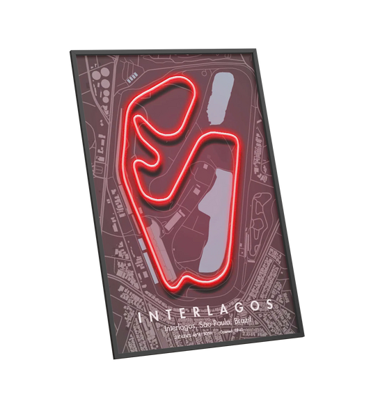 Interlagos Circuit - Brazil Motorsport Race Track LED Neon Sign Art