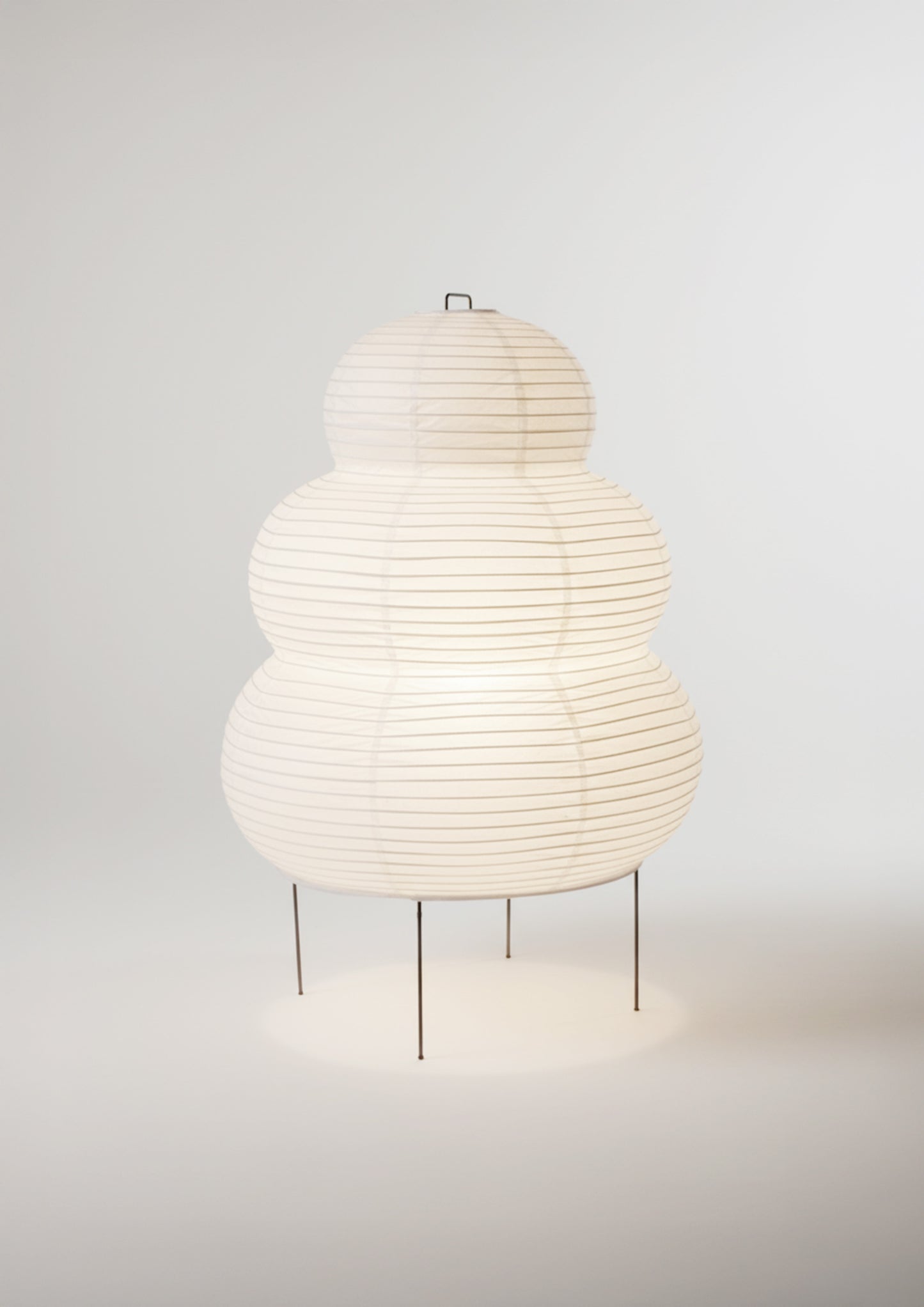 Japanese Design Akari Noguchi Yong Table Lamp White Rice Paper Decorative Desk Lights for Bedroom Living/Dining Room Study Loft