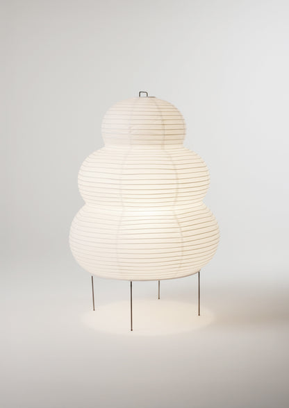 Japanese Design Akari Noguchi Yong Table Lamp White Rice Paper Decorative Desk Lights for Bedroom Living/Dining Room Study Loft