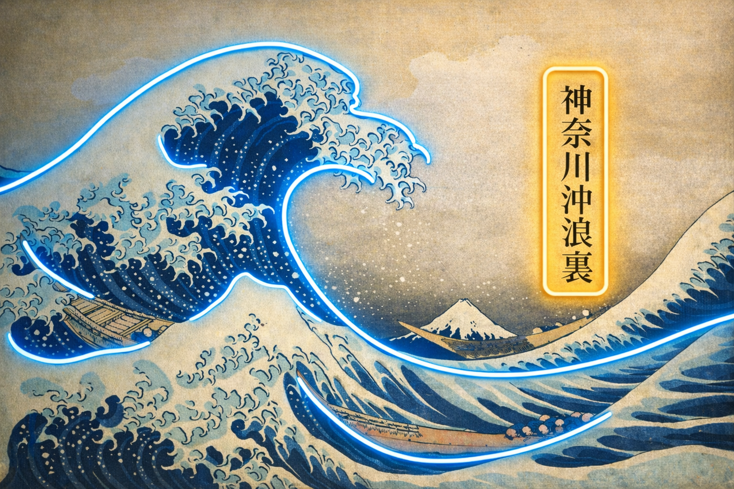 The Great Wave | UV LED Wall Art