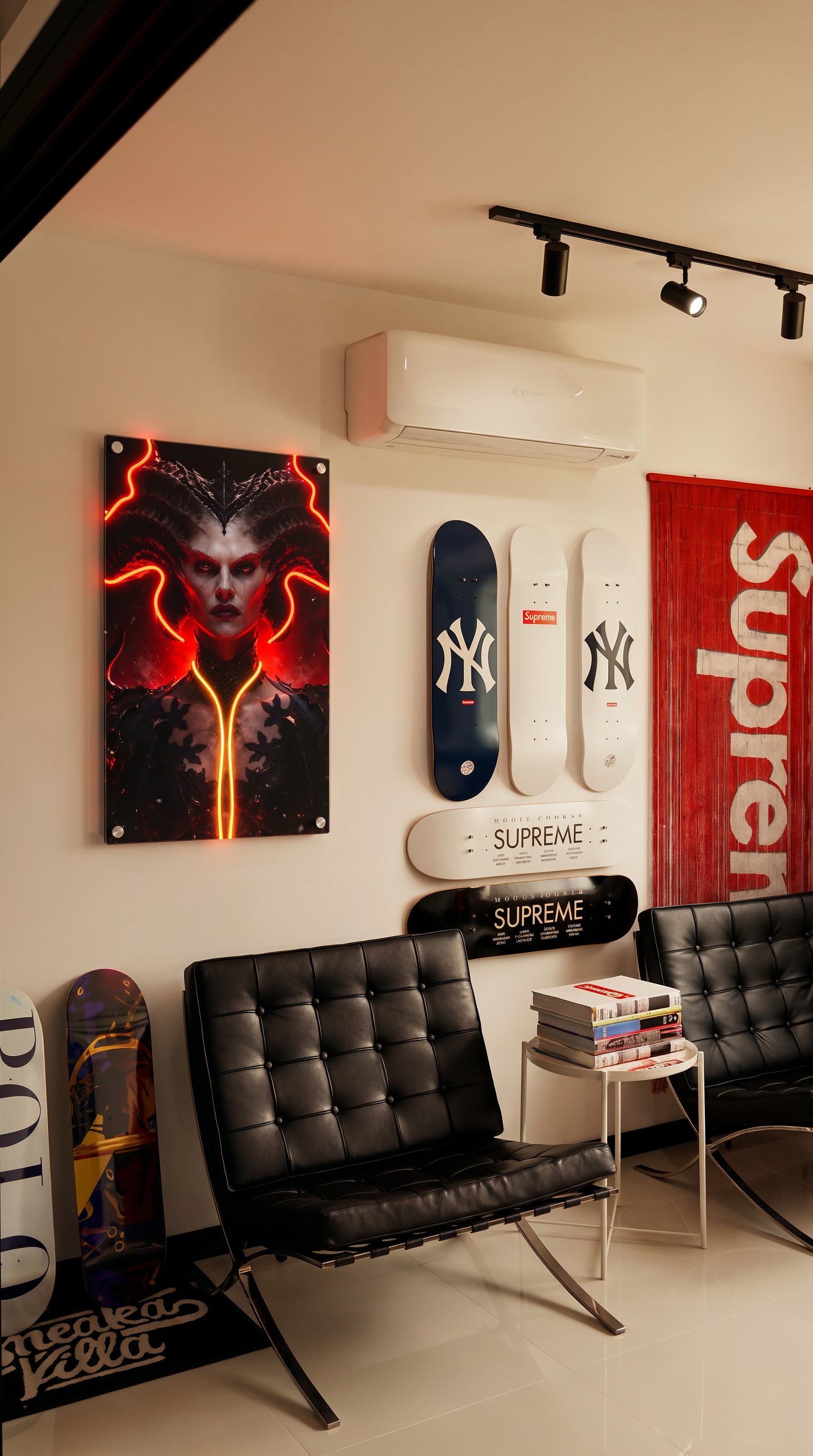 Demon Queen LED Neon Portrait Wall Art - Premium Custom LED Neon Artwork