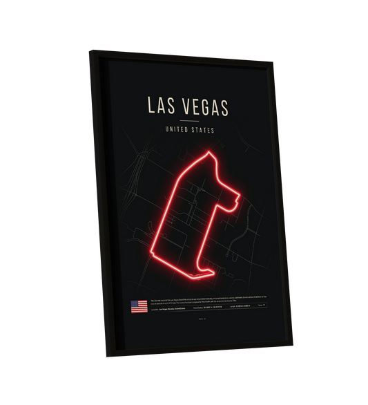 Las Vegas Grand Prix 2025 Formula 1 – Las Vegas Street Circuit LED Neon Sign Light | F1 Wall Art Décor
