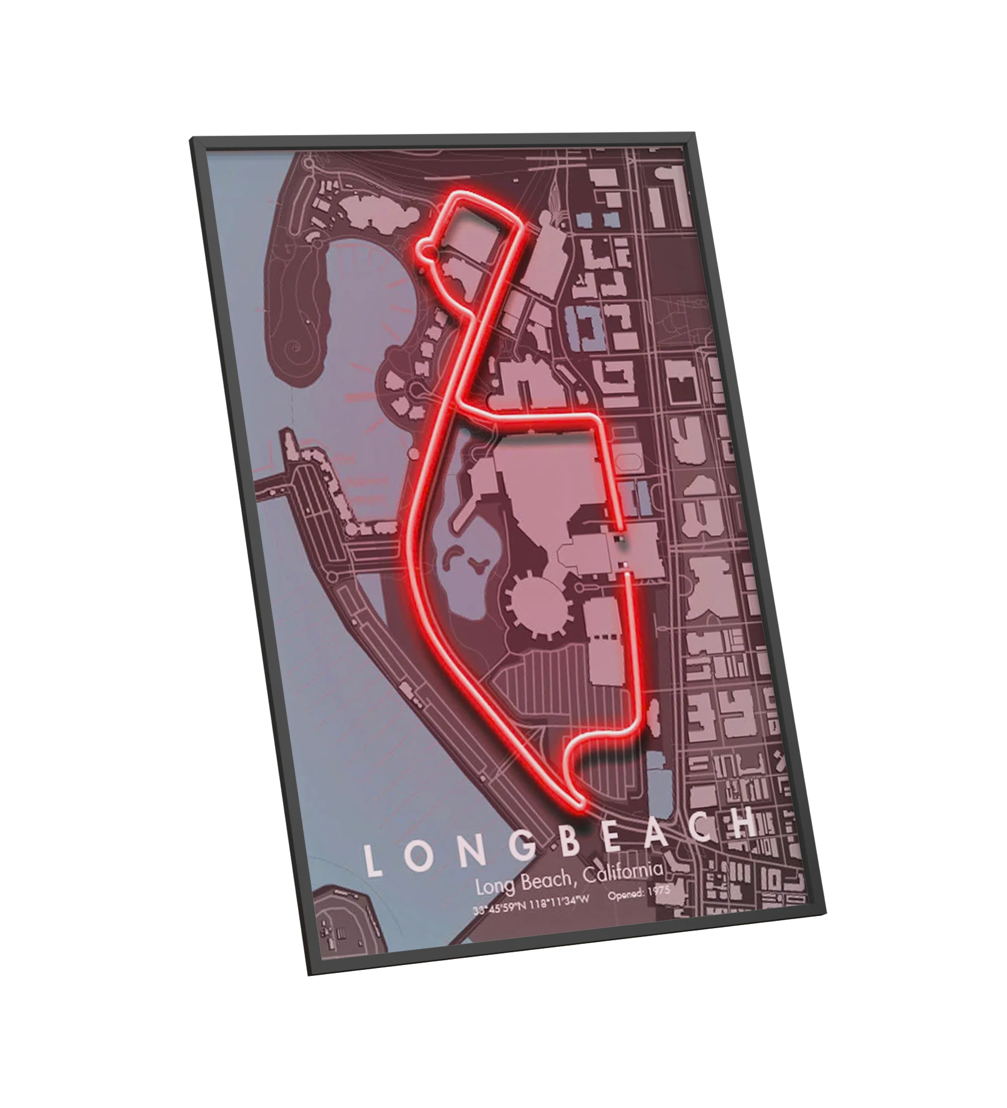 The Long Beach Circuit - North America Motorsport Race Track LED Neon ...