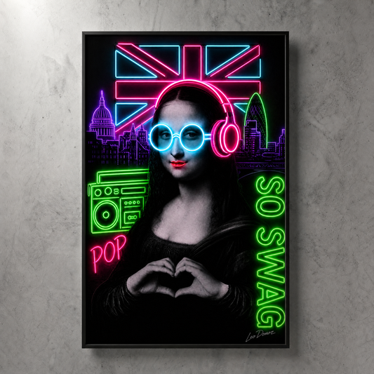 Mona Lisa SWAG Neon Wall Art – UV Printed Custom LED Neon Artwork