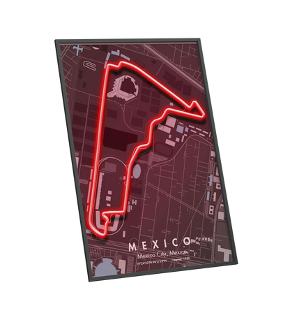 Mexico City Circuit - Autódromo Hermanos Rodríguez Motorsport Race Track LED Neon Sign Art