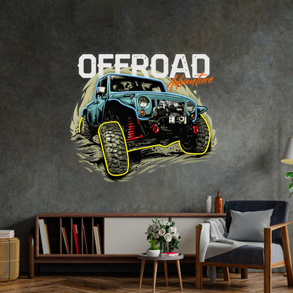 Offroad Adventure Dark  Car LED Neon Sign Light Pop Art