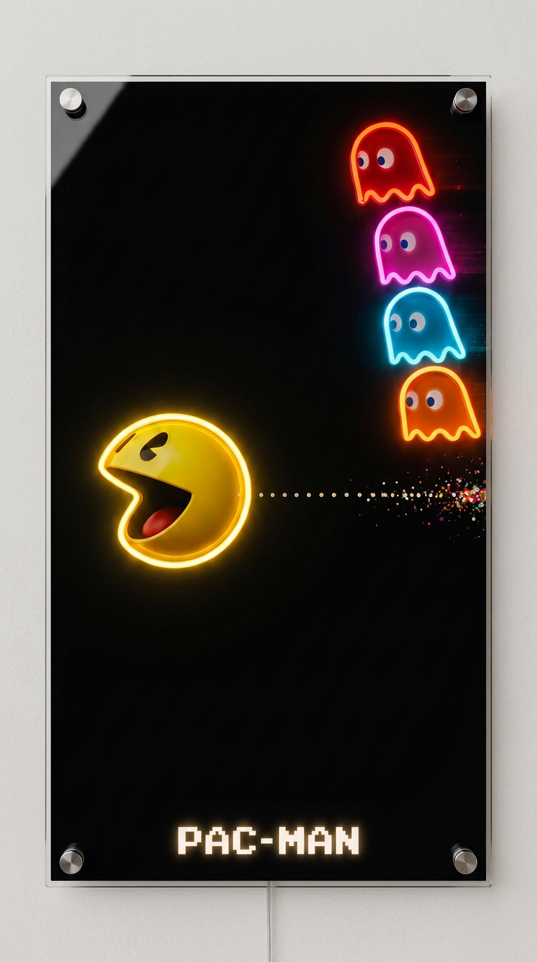 Ghosts Chase LED Neon Wall Art - Premium Custom LED Neon Artwork