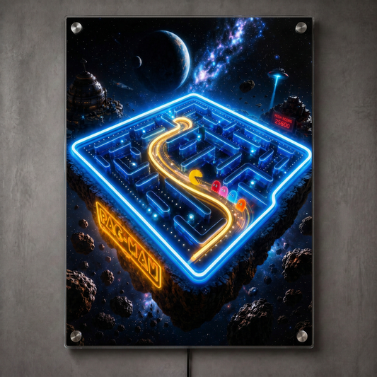Retro Maze LED Neon Wall Art - Premium Custom LED Neon Artwork