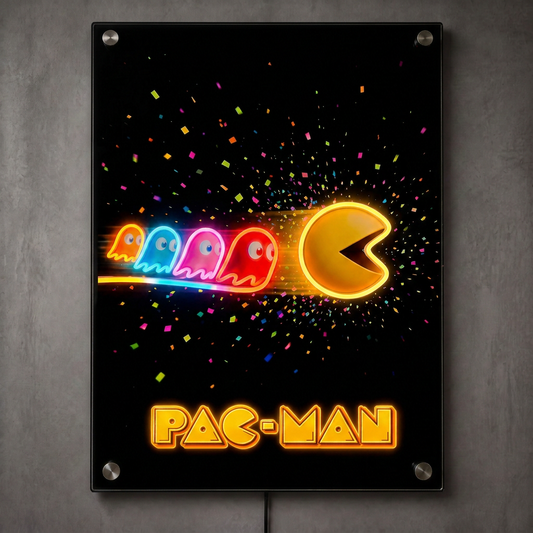 Follow Me Pacman LED Neon Wall Art - Premium Custom LED Neon Artwork