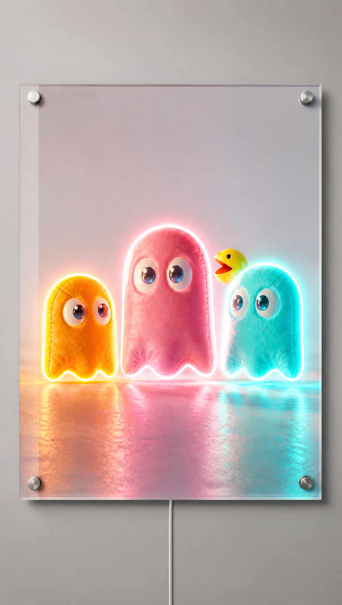 Ghost Family LED Neon Wall Art - Premium Custom LED Neon Artwork