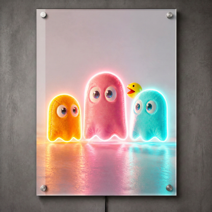 Ghost Family LED Neon Wall Art - Premium Custom LED Neon Artwork