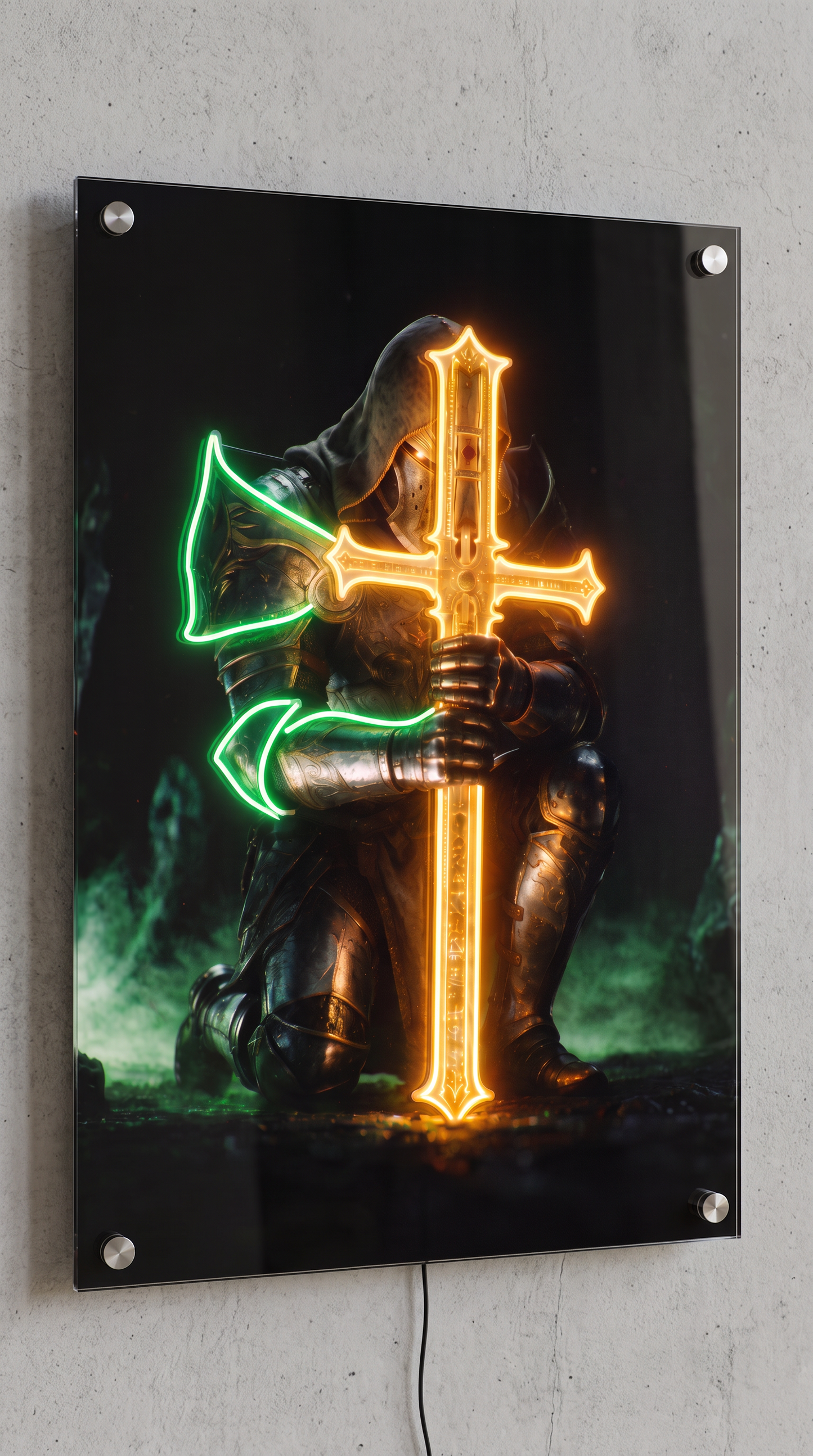 Paladin LED Neon Wall Art - Premium Custom LED Neon Artwork