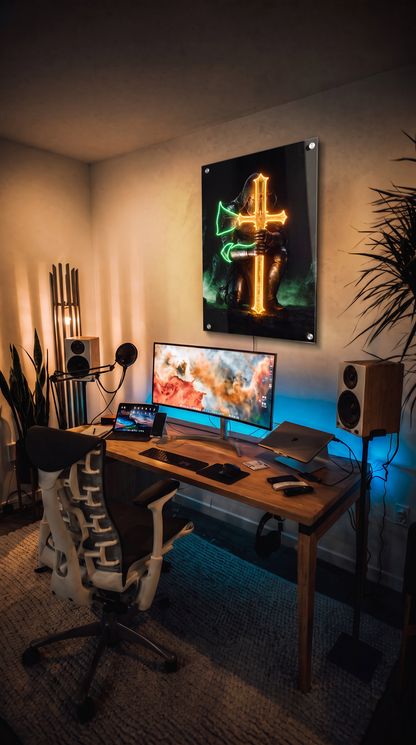 Paladin LED Neon Wall Art - Premium Custom LED Neon Artwork