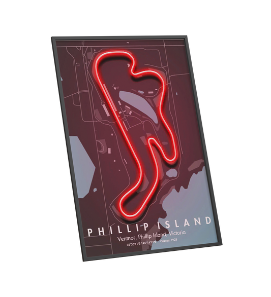 Australia Motorsport Race Track - Phillip Island Circuit LED Neon Sign Art