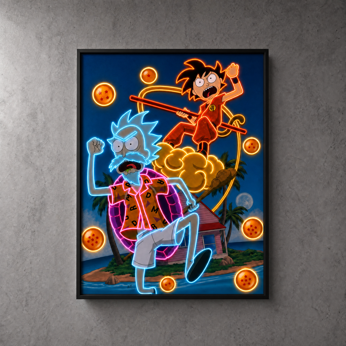 Anime Dragonball Z Neon Wall Art – UV Printed Custom LED Neon Artwork