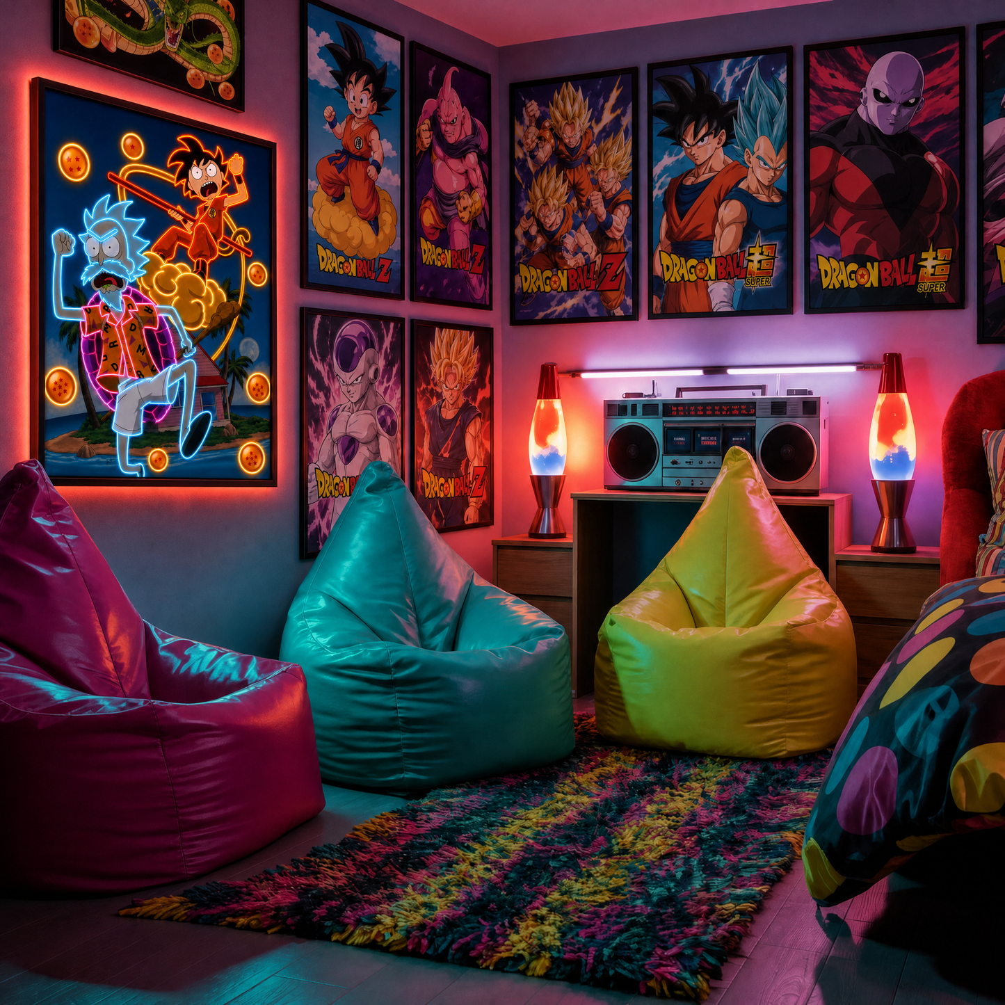 Anime Dragonball Z Neon Wall Art – UV Printed Custom LED Neon Artwork