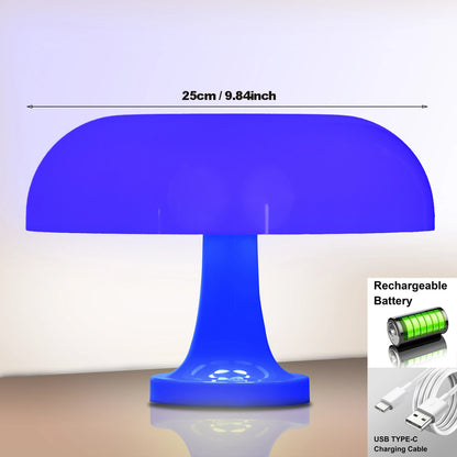 Orange Mushroom Table Lamp Modern Bauhaus LED Night Light