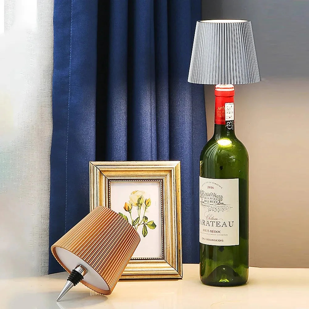 Wireless Bottle Table Lamp Touch Control With Three Colors